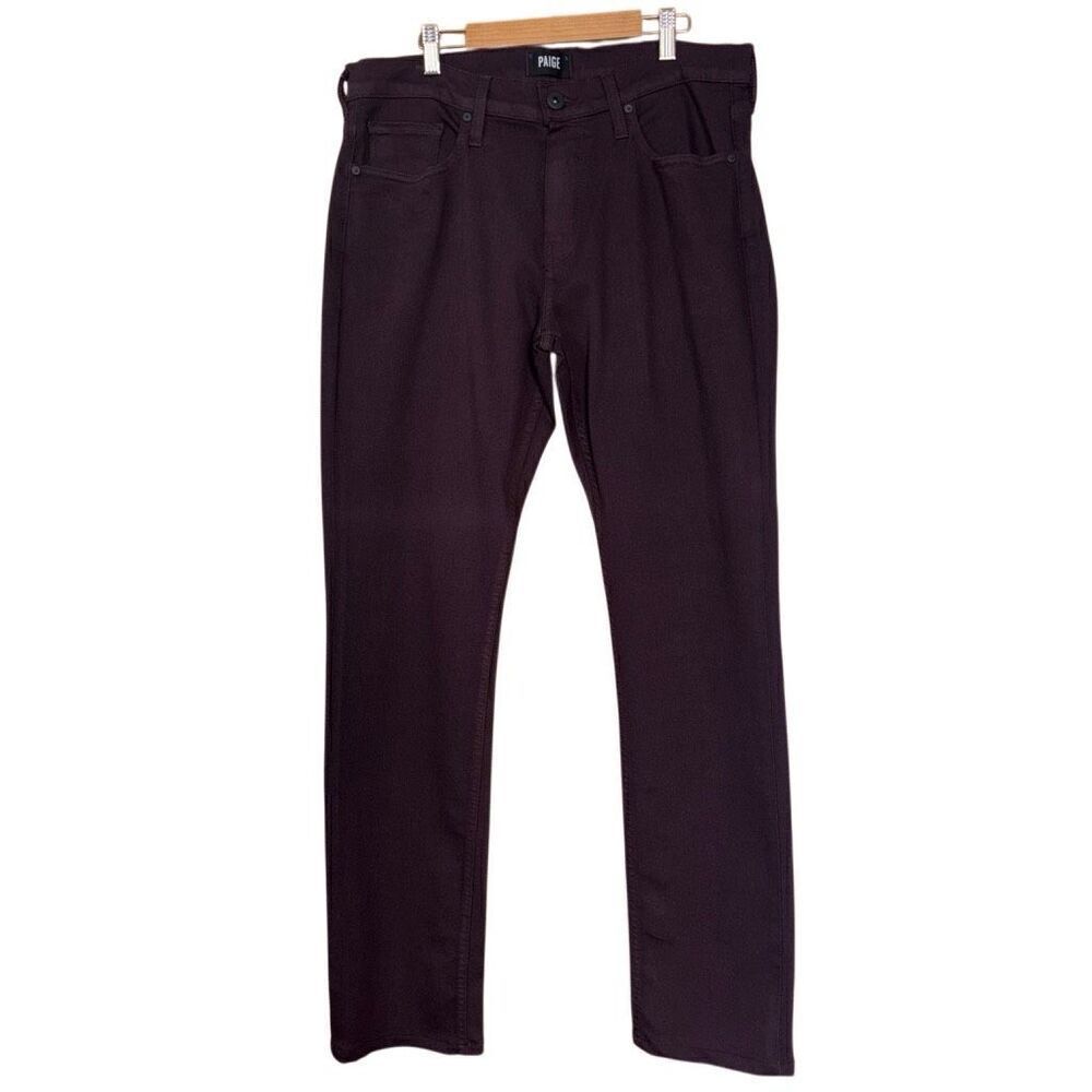 Paige mens Jeans Federal Slim Straight dark port Stretchy size 33
